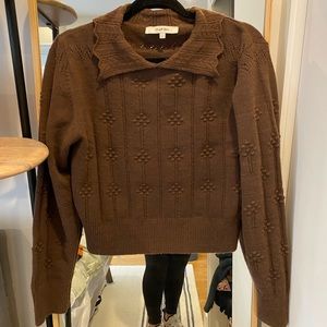 Simple Retro Polo knitted sweater